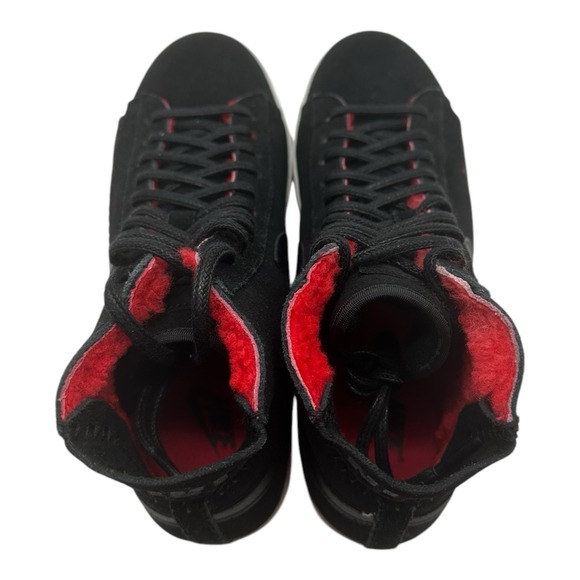 Nike Blazer Mid Premium Shoes Womens‎ Sz 8 Black Red White Sneakers 403729-007 - Picture 9 of 10